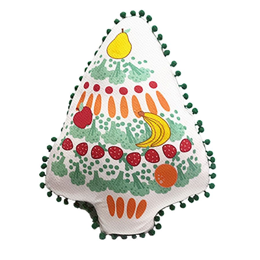 کوسن مینیسو، طرح درخت کریسمس، Miniso Christmas Tree Pillow، رنگی، 40 سانتی متر — تصویر ۲