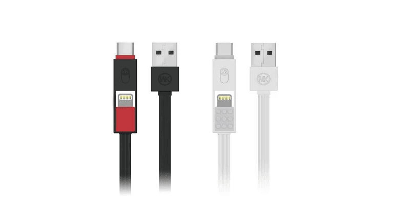 کابل تبدیل USB به microUSB/USB-C/لایتنینگ دابلیو کی مدل WDC-012 به طول 1 متر — تصویر ۴