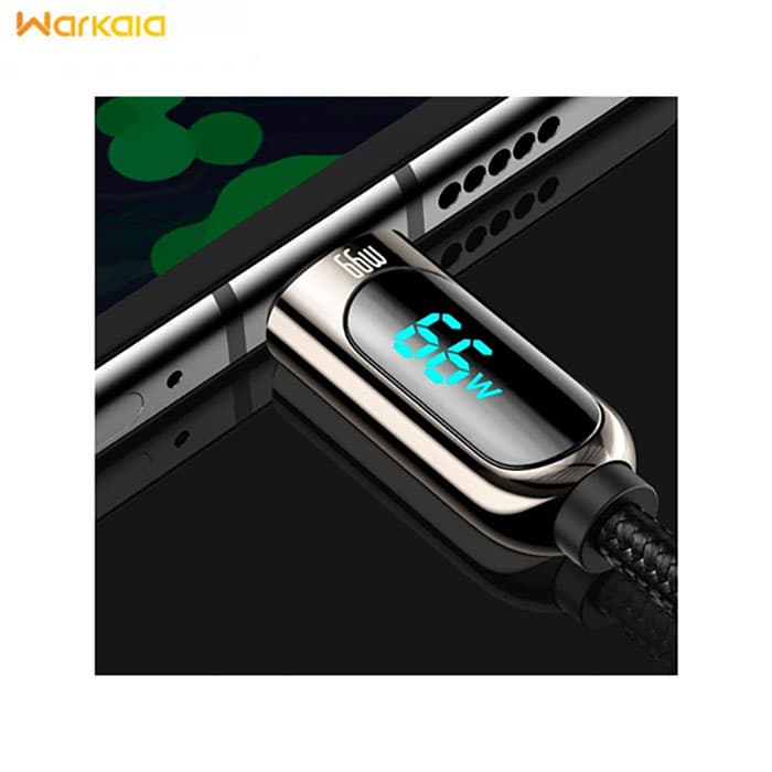 کابل تبدیل USB به USB-C بیسوس مدل Display Fast Charging-66w طول 2 متر — تصویر ۳