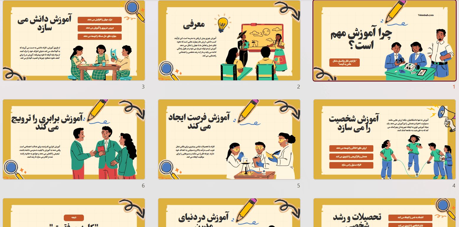 قالب پاورپوینت چرا آموزش مهم است؟