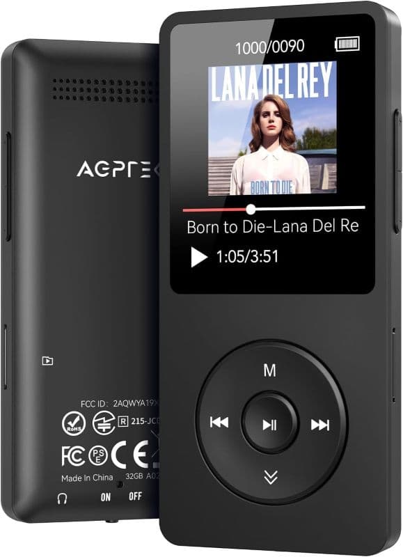 پخش کننده موسیقی MP3 برند AGPTEK مدل A02X با ظرفیت 32 گیگابایت — تصویر ۲