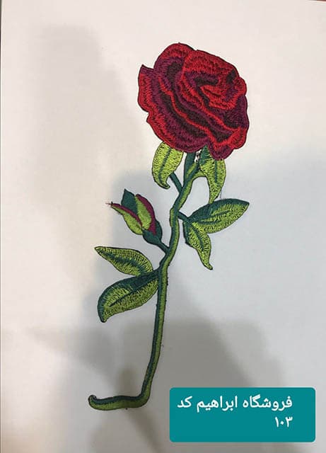 پنل لباس کد ۱۰۳ گل رز قرمز کوچک