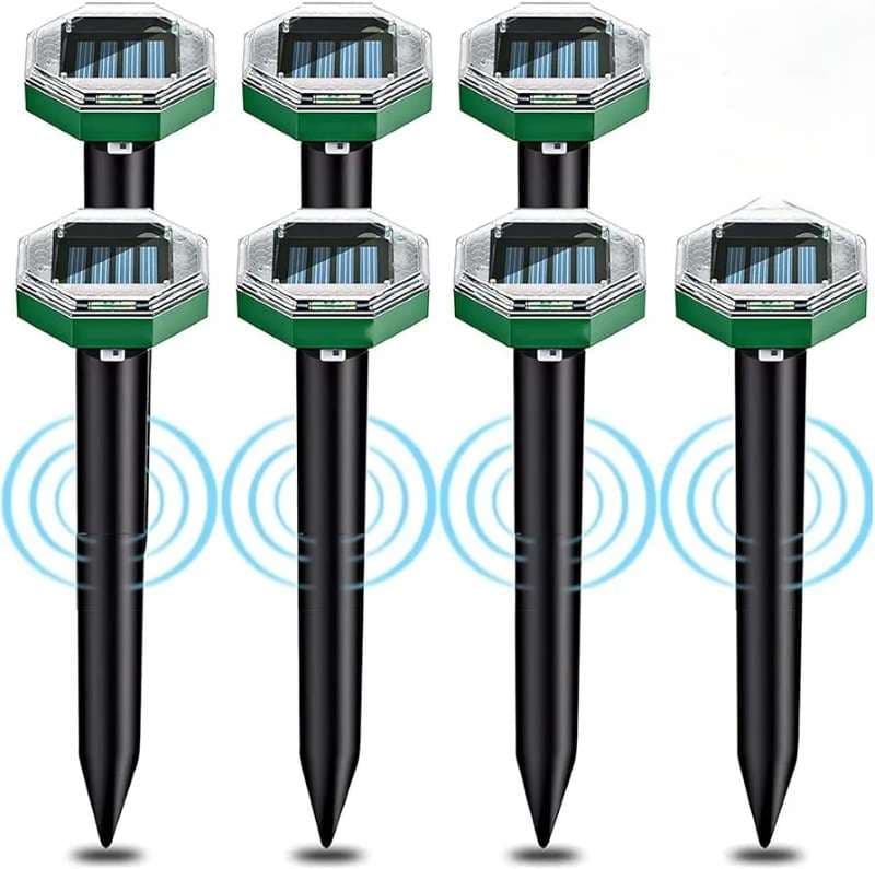 دفع کننده اولتراسونیک حیوانات و پرندگان خورشیدی ALOONEN مدل NFHD88DV بسته 7 عددی