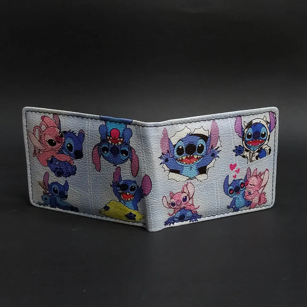 کیف پول چاپی طرح Stitch & Angel استیچ و آنجل | کیف پول فانتزی عاشقانه دیزنی — تصویر ۲