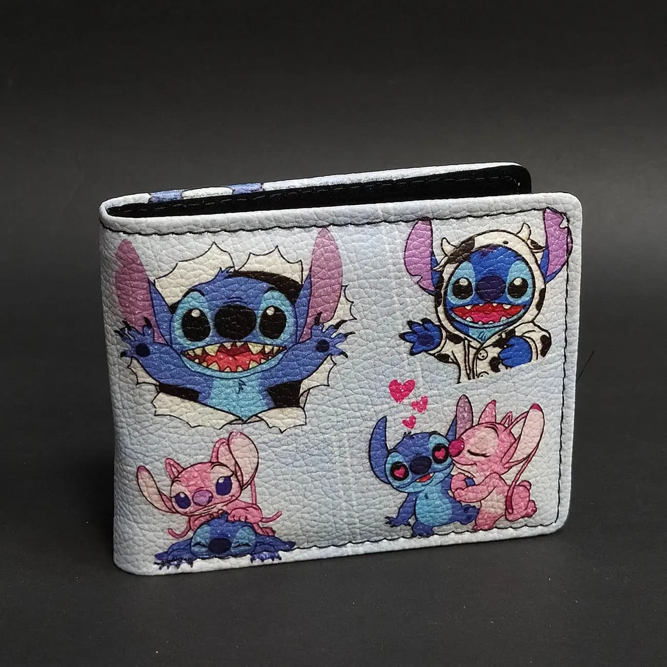 کیف پول چاپی طرح Stitch & Angel استیچ و آنجل | کیف پول فانتزی عاشقانه دیزنی