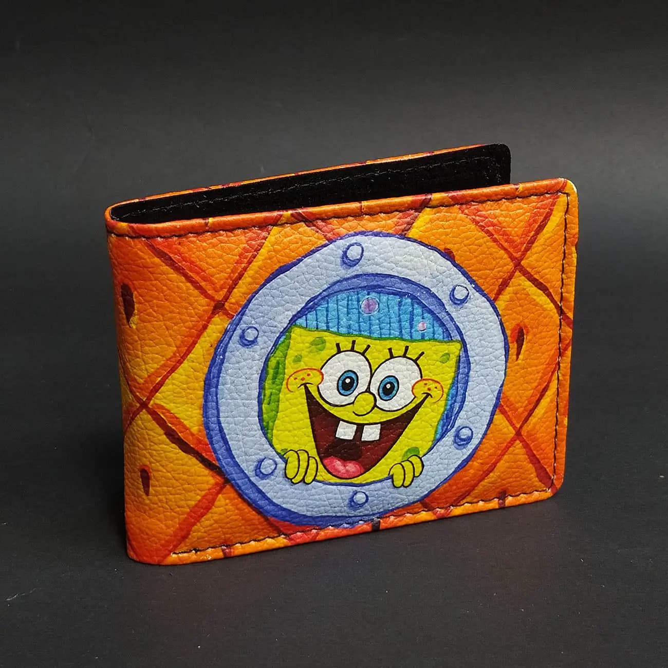 کیف پول چاپی طرح باب اسفنجی SpongeBob پنجره آناناسی | کیف پول فانتزی کارتونی با طراحی نوستالژیک