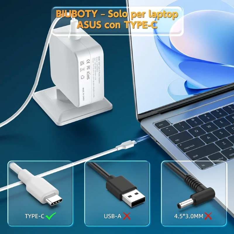 شارژر ۶۵ واتی USB-C سازگار با مک‌بوک ایر — تصویر ۴