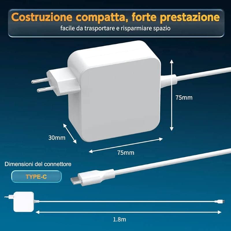 شارژر ۶۵ واتی USB-C سازگار با مک‌بوک ایر — تصویر ۵