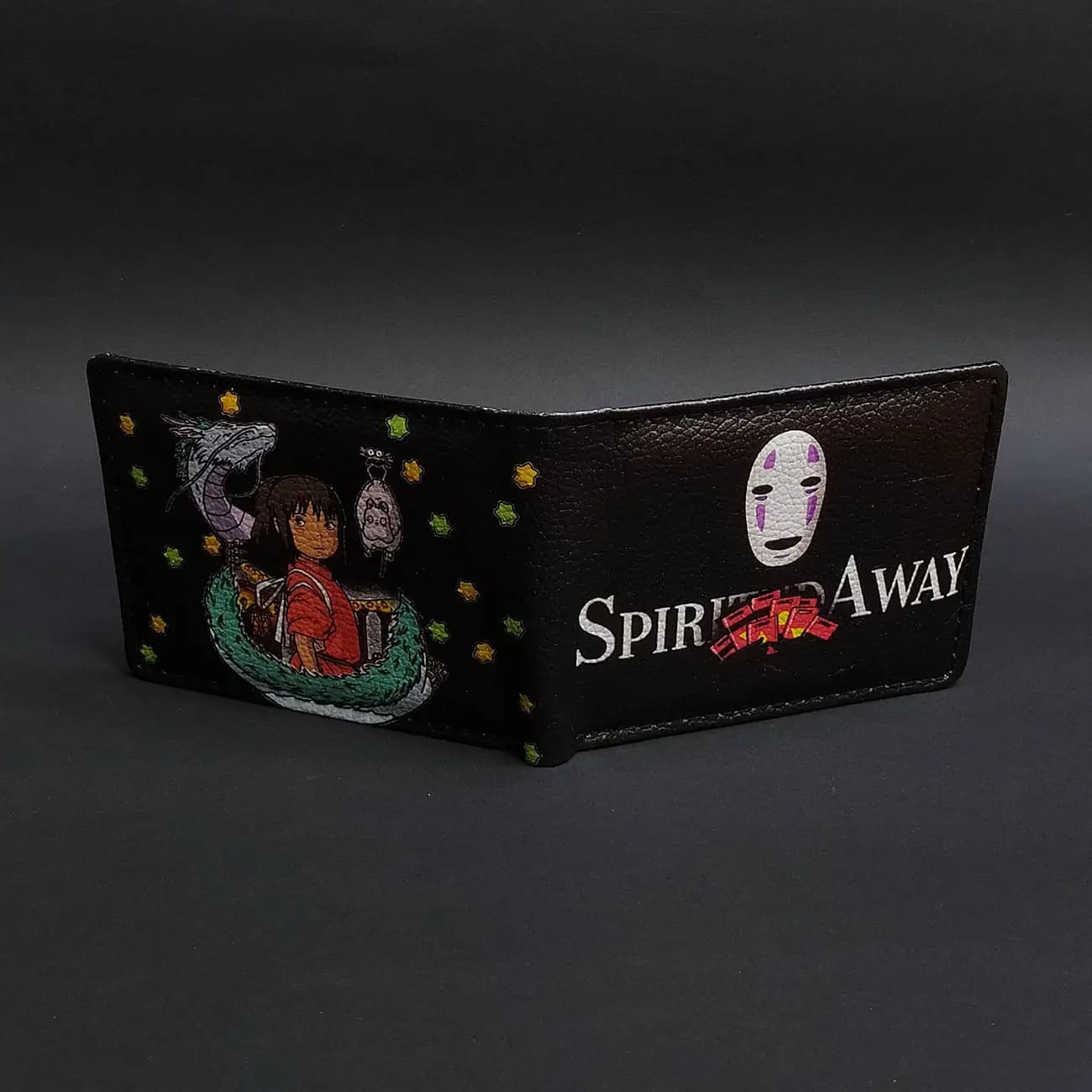 کیف پول چاپی طرح شهر اشباح Spirited Away چیهیرو و هاکو | کیف پول فانتزی انیمه استودیو جیبلی — تصویر ۳