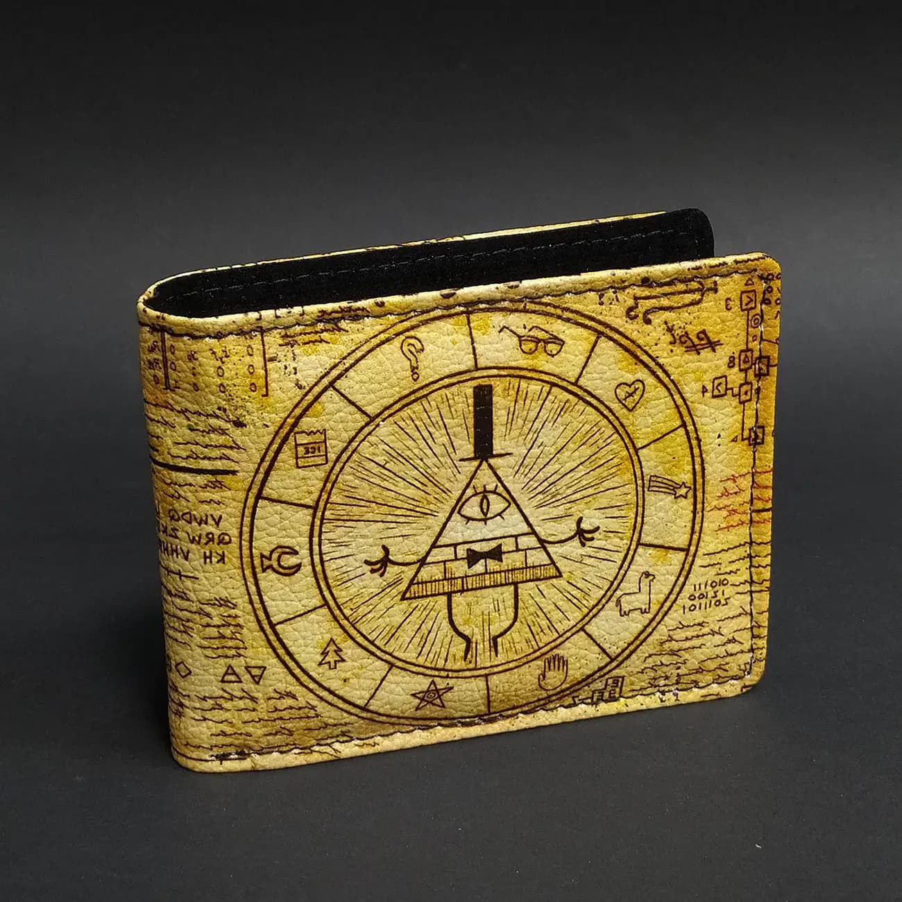 کیف پول چاپی آبشار جاذبه Gravity Falls | کیف پول فانتزی بیل سایفر Bill Cipher با نمادهای رمزآلود Journal 3