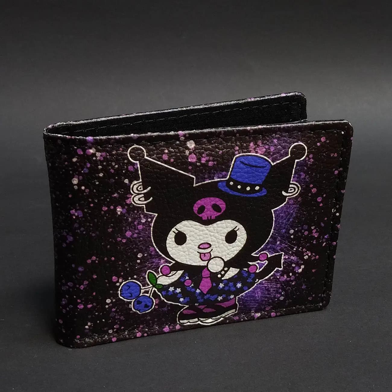 کیف پول چاپی طرح Kuromi کرومی Sanrio | کیف پول فانتزی دخترانه با طراحی خاص و بامزه