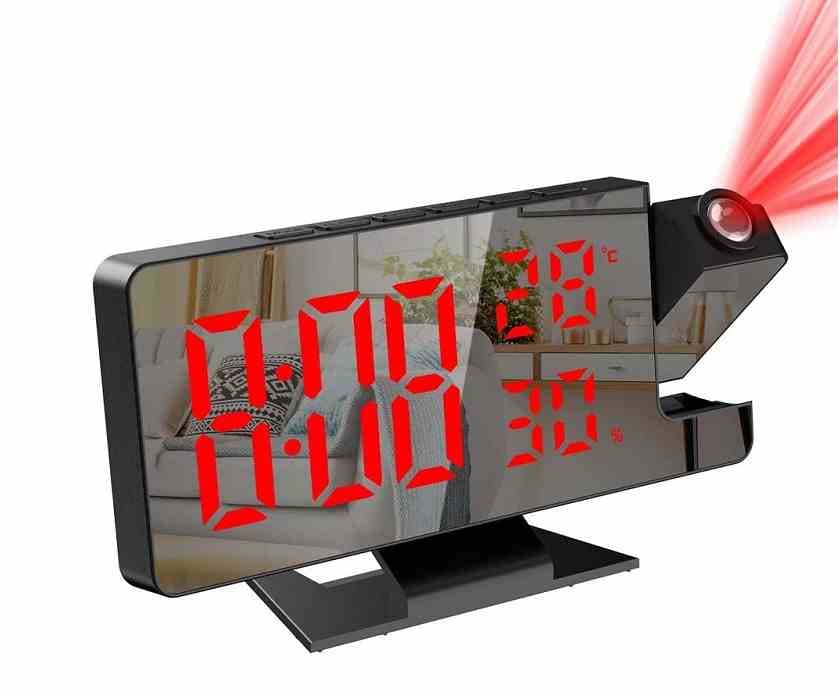 ساعت دیجیتال آینه ای پروژکتور دار LED DS 3718LW