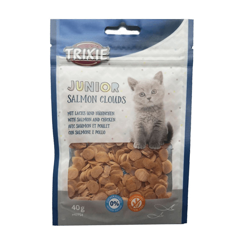 تشویقی بچه گربه تریکسی با طعم سالمون و مرغ Trixie Treat Junior Salmon & Chicken وزن 40 گرم