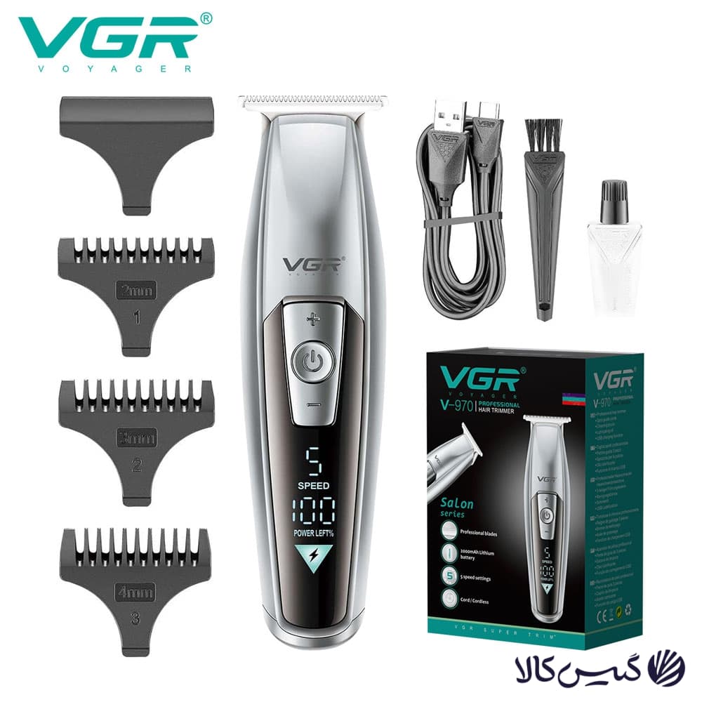 ماشین اصلاح مو سر و صورت وی جی ار مدل V-970