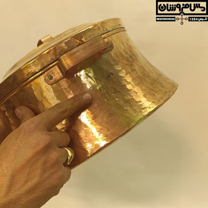 کماجدان مسی دستساز سایز 3 مدل عشایر — تصویر ۸