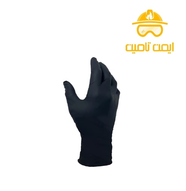 دستکش لاتکس مشکی نیتکس | بسته 100 عددی