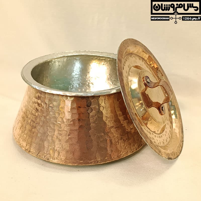 دیگچه مسی دستساز سایز 2 مدل غازان