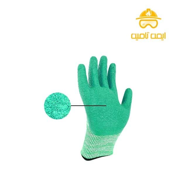دستکش ایمنی ضد برش ابرش لاتکس طبیعی EL1200 — تصویر ۲