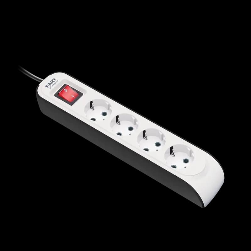 چهار خانه ارتدار با کلید مدل پارت با کابل 5 متری کد 8759 پارت الکتریک
