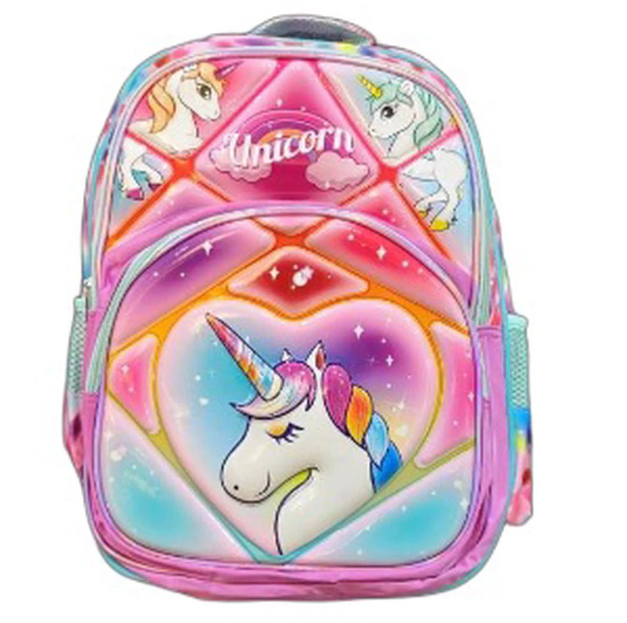 کوله پشتی مدرسه مدل سه زیپه طرح یونیکورن (اسب تک شاخ)(Unicorn) — تصویر ۹