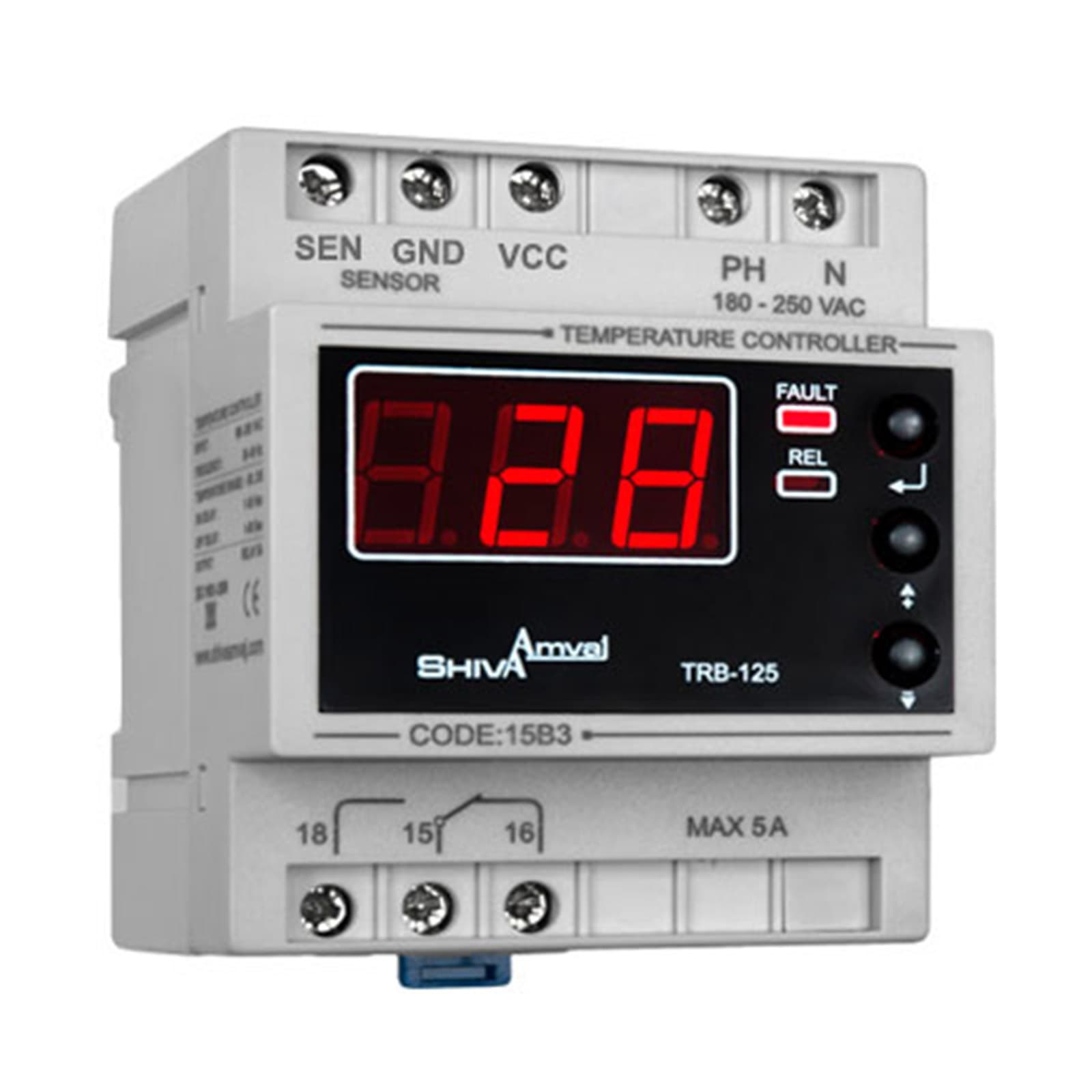 ترموستات 50 تا 125 سنسور دار مدل trb-125d شیوا امواج — تصویر ۲