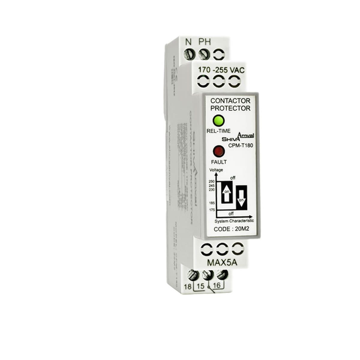 محافظ کنتکاتور 180s(کنترل فاز تک فاز) (سریN) cpjn-ti80 شیوا امواج