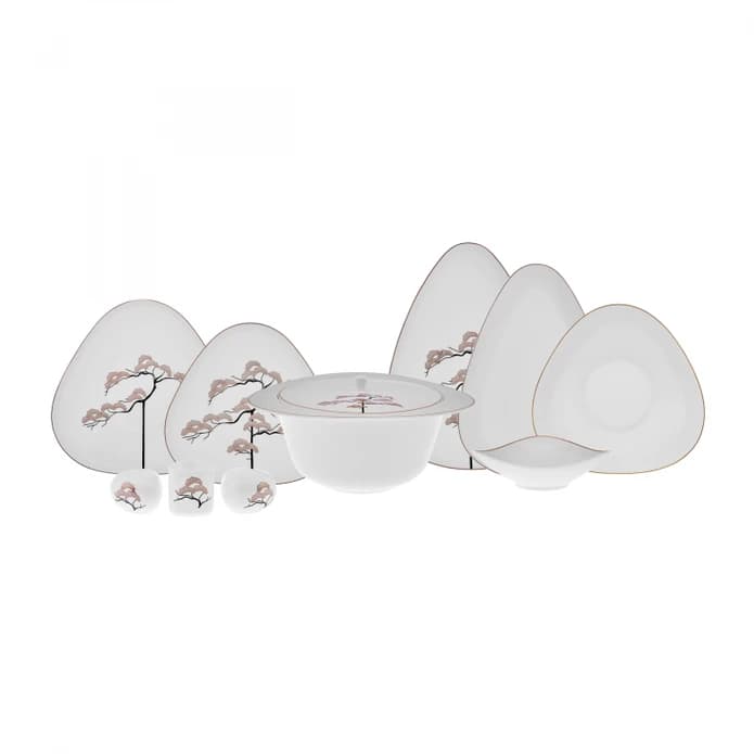 ست ظروف غذاخوری 61 پارچه کاراجا 12 نفره مدل Fine Pearl Extra Fadeless — تصویر ۴