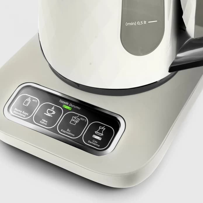 چاییساز برقی کاراجا مدل رباتیک Çaysever Robotea Pro کرم — تصویر ۳