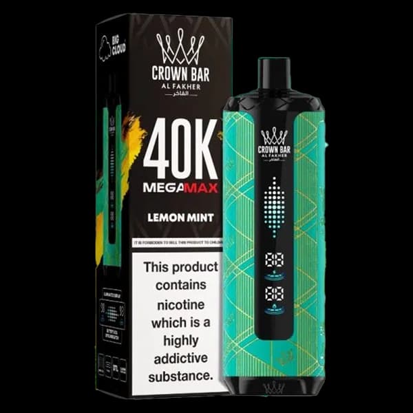 ویپ یکبار مصرف الفاخر مگامکس لیمو نعنا 40000 پاف alfakher megamax lemon mint vape — تصویر ۲