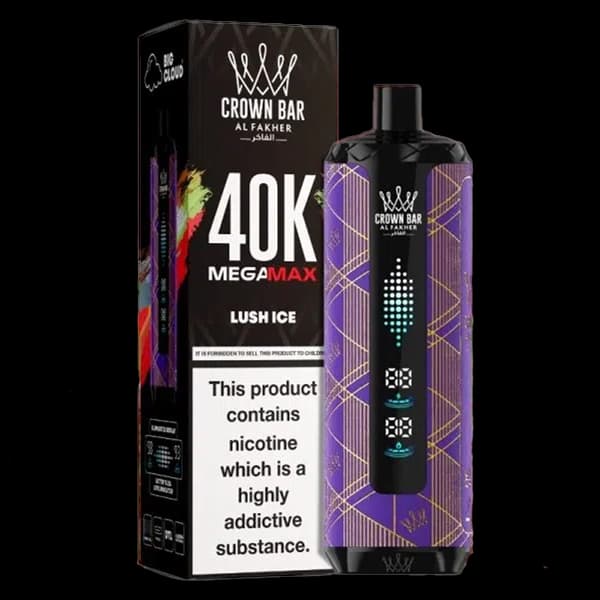 ویپ یکبار مصرف الفاخر مگامکس لاش یخ 40000 پاف alfakher megamax lush ice vape
