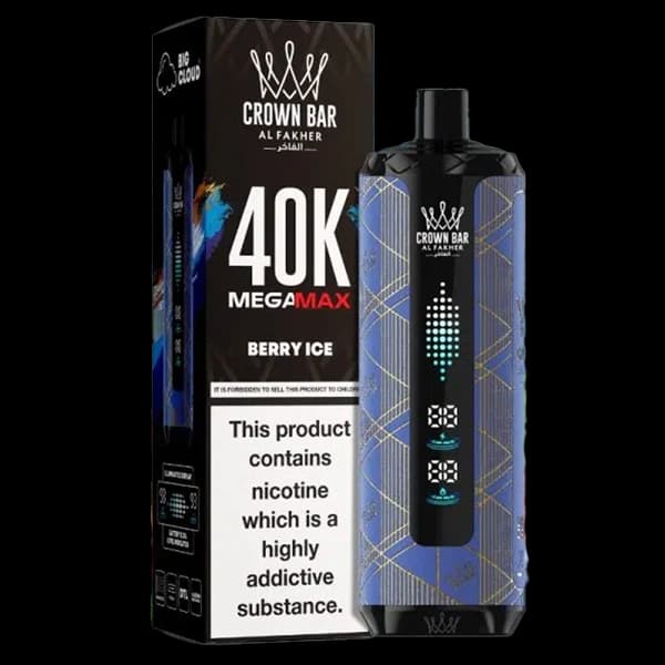 ویپ یکبار مصرف الفاخر مگامکس بری یخ 40000 پاف alfakher megamax berry ice vape