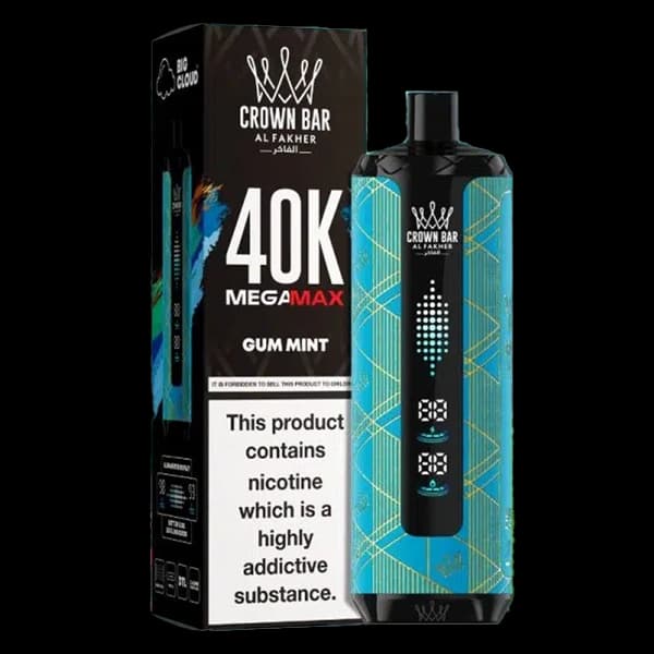 ویپ یکبار مصرف الفاخر مگامکس آدامس نعنا 40000 پاف alfakher megamax gum mint vape