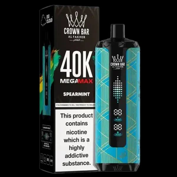 ویپ یکبار مصرف الفاخر مگامکس نعنا تند 40000 پاف alfakher megamax spearmint vape
