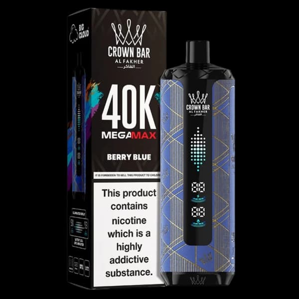 ویپ یکبار مصرف الفاخر مگامکس بلو بری 40000 پاف alfakher megamax berry blue vape