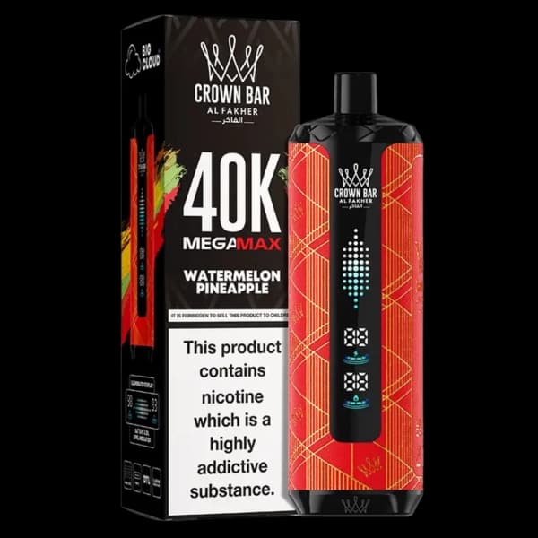 ویپ یکبار مصرف الفاخر مگامکس آناناس هندوانه 40000 پاف alfakher megamax watermelon pineapple vape — تصویر ۲