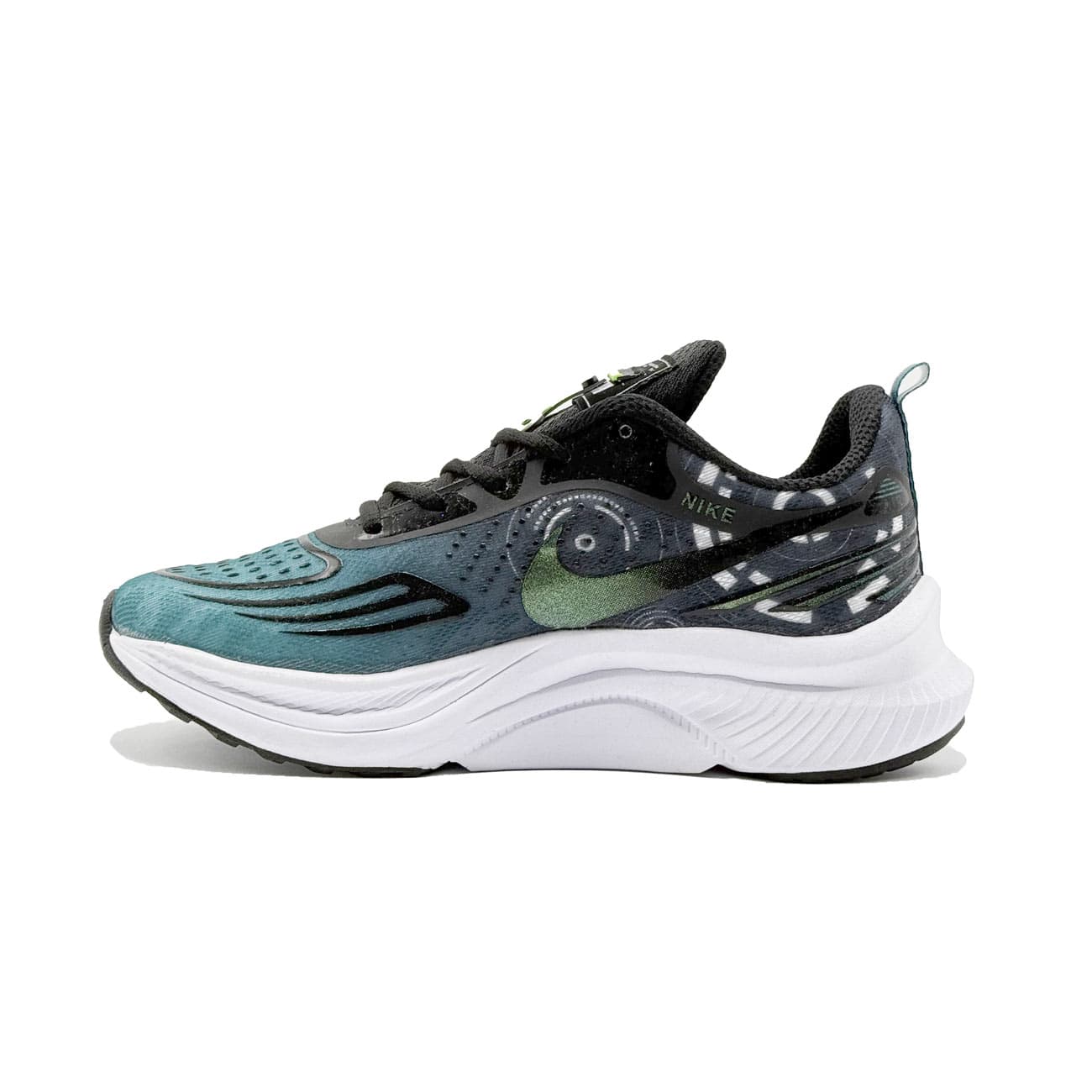 کتونی رانینگ مردانه مدل نایکی NIKE رنگ کله‌غازی مشکی کد 45962 — تصویر ۳
