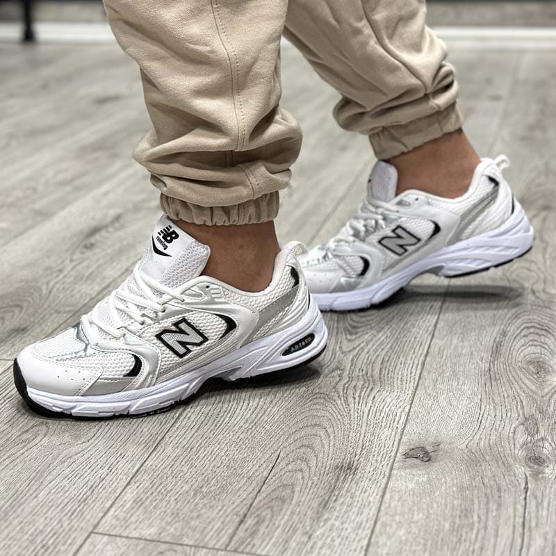 کتونی نیوبالانس سفید مشکی ست مردانه زنانه 530 new balance — تصویر ۳