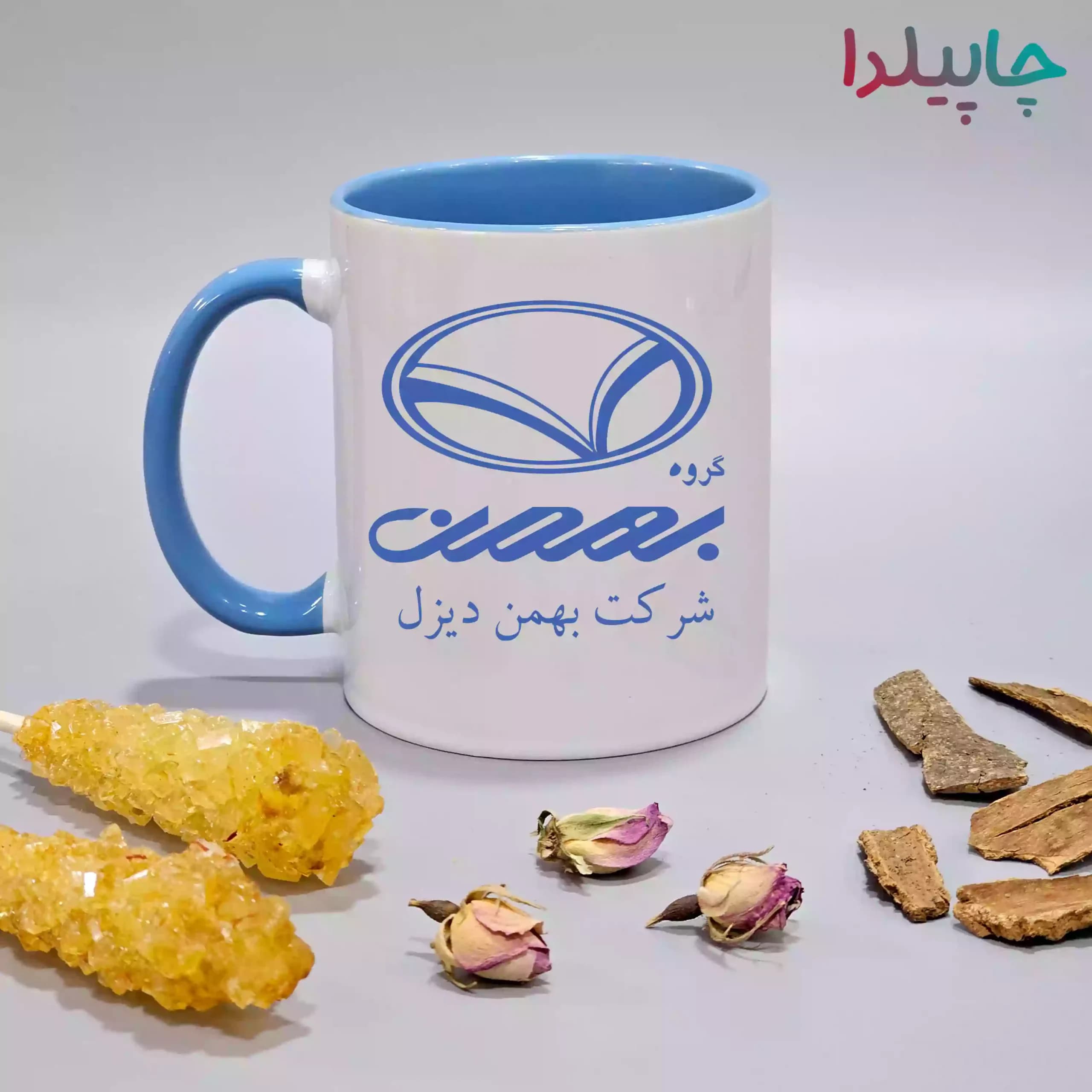 لیوان با لوگو گروه بهمن