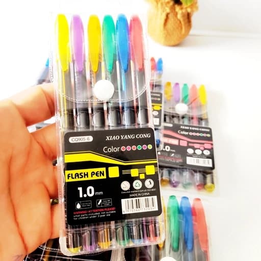 خودکار رنگی 6 عددی نئونی FLASH PEN