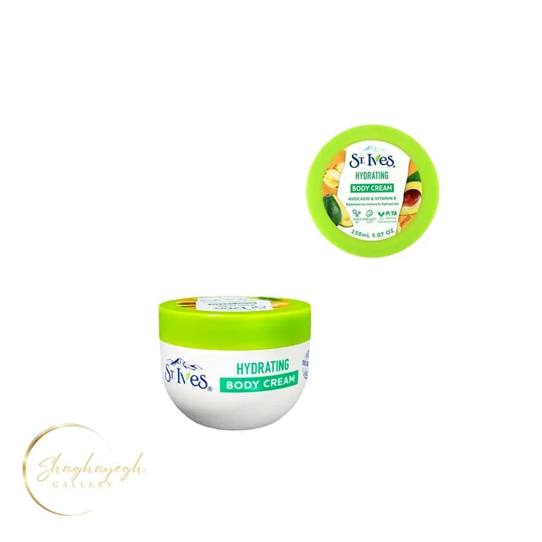 کرم بدن آبرسان حاوی آووکادو و ویتامین ای سنت آیوز St. Ives Hydrating Body Cream Avocado and Vitamin E 150ml