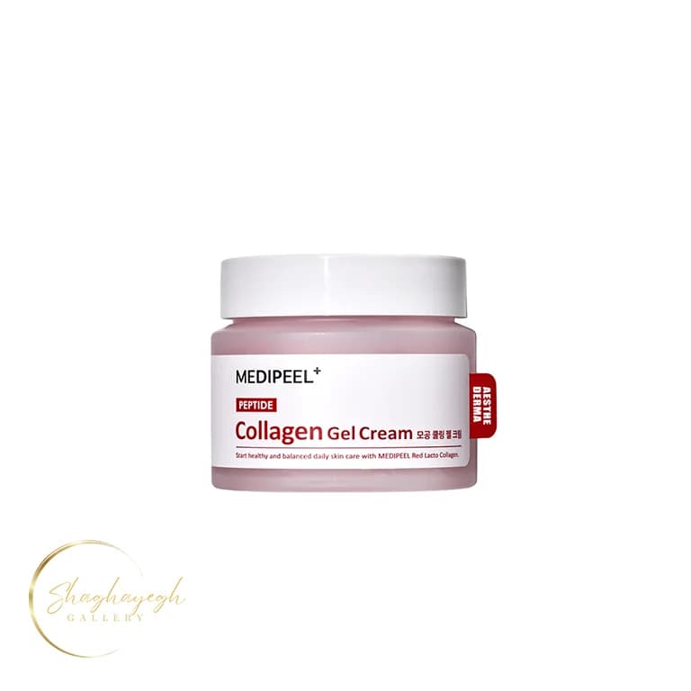 کرم ژل کلاژن پپتیدی مرطوب‌کننده و سفت‌کننده پوست مدی‌پیل مدل MEDIPEEL Red Lacto Collagen Hydro Gel Cream
