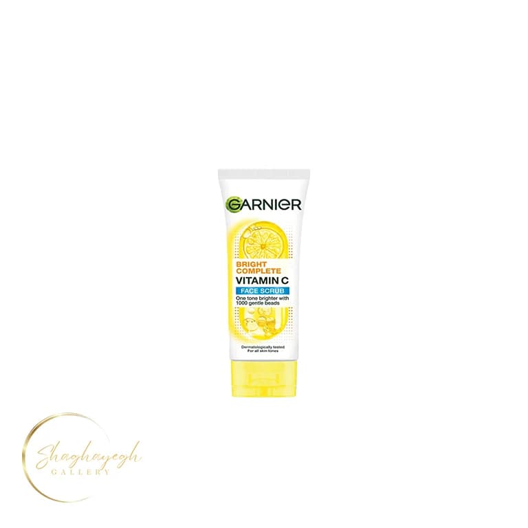 اسکراب صورت روشن‌کننده گارنیر ویتامین سی ۱۰۰ میل Garnier Bright Complete Vitamin C Face Scrub
