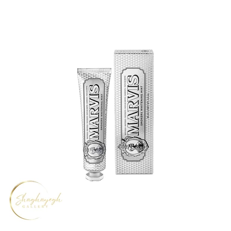 خمیردندان سفیدکننده مارویس اسموکرز وایتنینگ مینت ۸۵ میل Marvis Smokers Whitening Mint Toothpaste — تصویر ۲