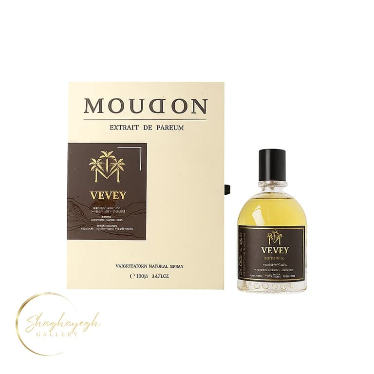 ادکلن یونیسکس چوبی کهربایی مودون ویوی 100 میل Moudon Vevey Extrait de Parfum