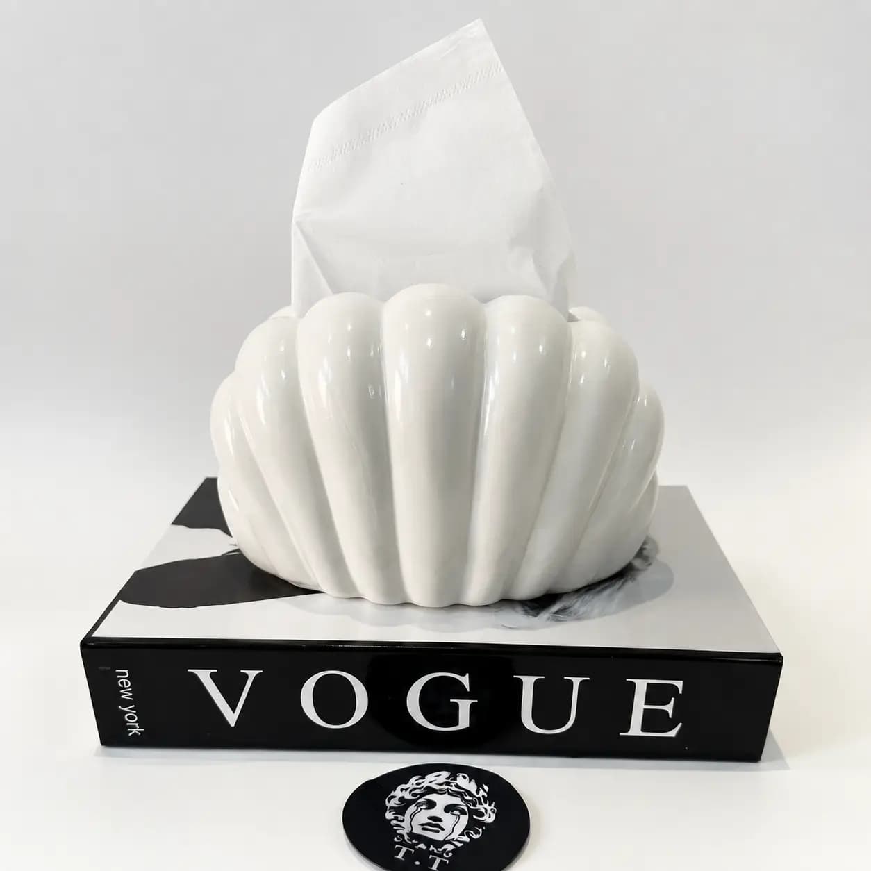 جا دستمال کاغذی رومیزی صدف Seashell