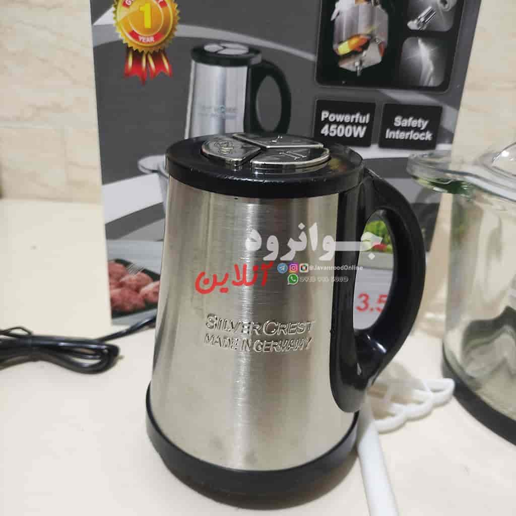 خردکن 3.5 لیتر سیلور کرست جرمنی 4500 وات کاسه شیشه مدل EA-2022 — تصویر ۴
