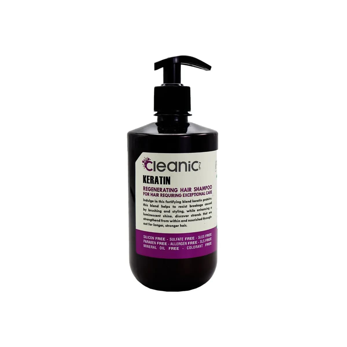 شامپو فاقد سولفات مدل کراتین 550 میلی لیتر کلینیک کندی Cleanic Kindi