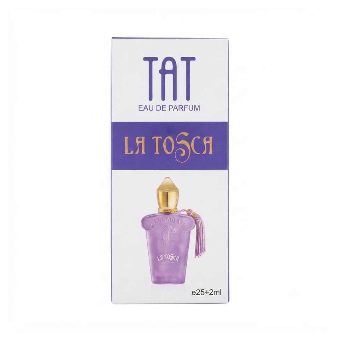 عطر جیبی زنانه تات مدل زرجوف لا توسکا با رایحه معتدل حجم 25 میلی لیتر/Tat Women’s Pocket Perfume Xerjoff L’O Tosca Moderate Scent 25 ml
