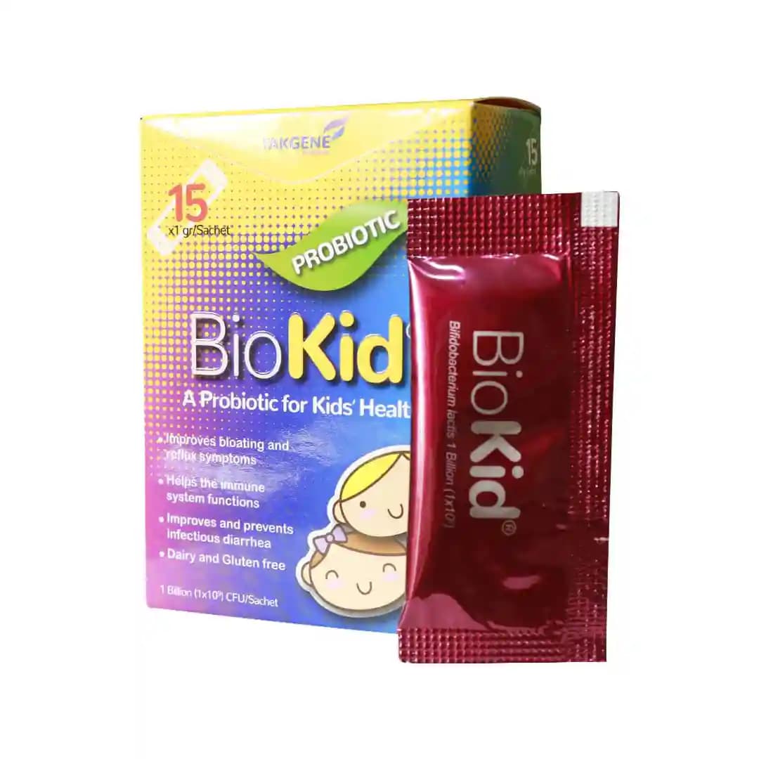 ساشه پروبیوتیک بایوکید تک ژن فارما 15 عددی/Takgene Pharma Biokid Probiotic Sachet — تصویر ۲