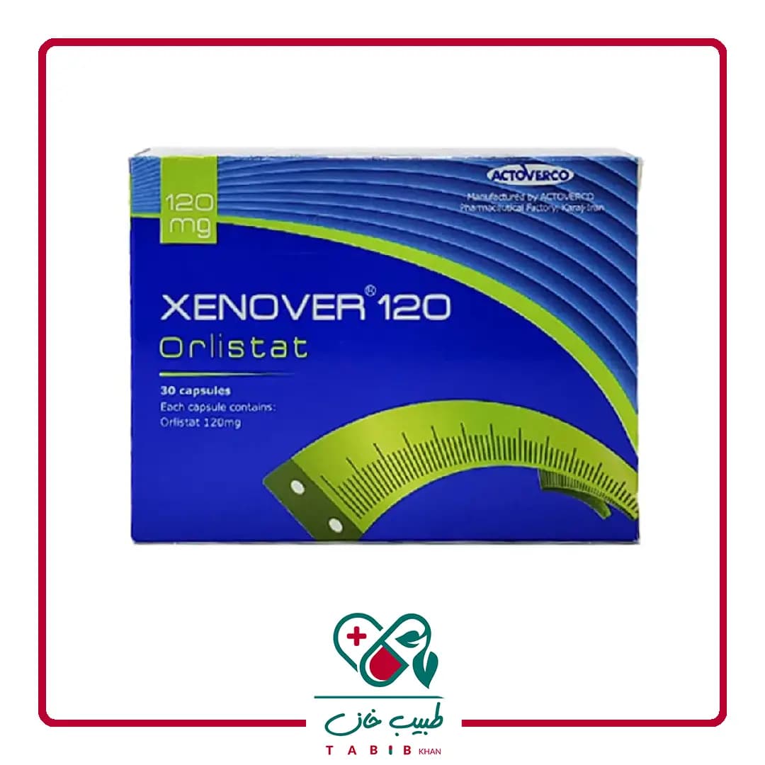 کپسول زنوور ارلیستات 120 میلی گرم اکتوورکو 30 عددی/Xenical Orlistat 120 mg Actooverco Capsules 30 count